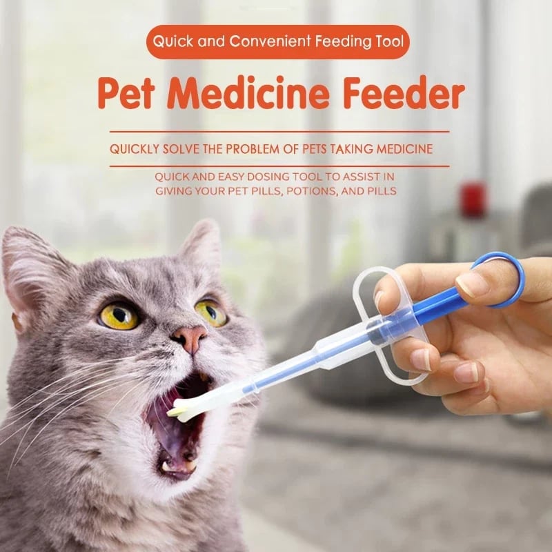✦Pet Pill Syringe Dispenser ✦ Safe, Stress-Free Medication for Cats & Dogs
