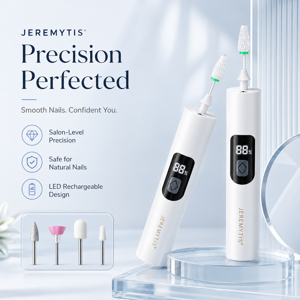 Electric Nail Grinder with LED Light