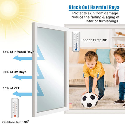Anti-Peeping One-Way Window Film, Sun Block Privacy Sticker