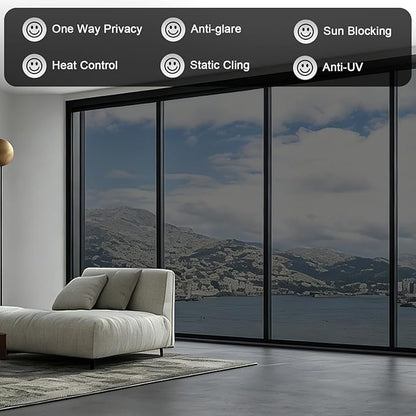 Anti-Peeping One-Way Window Film, Sun Block Privacy Sticker