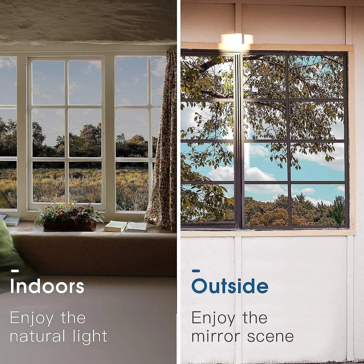 Anti-Peeping One-Way Window Film, Sun Block Privacy Sticker
