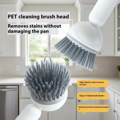 🔥BUY 1 GET 1 FREE🔥🥣Kitchen Essentials🍽️6-in-1 Dish Brush with Detergent Dispenser 360° Rotating Scrubber