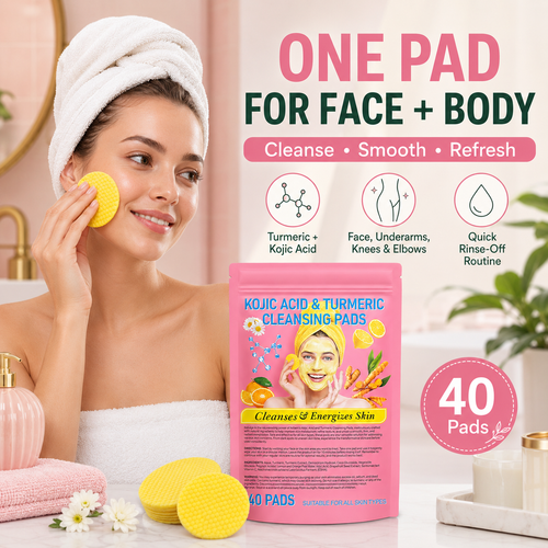 💖Visible brightening✨Turmeric & Kojic Acid Cleansing Pads🛒