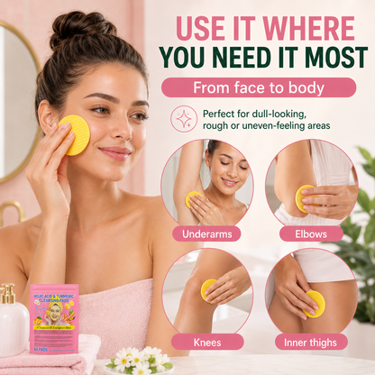 💖Visible brightening✨Turmeric & Kojic Acid Cleansing Pads🛒