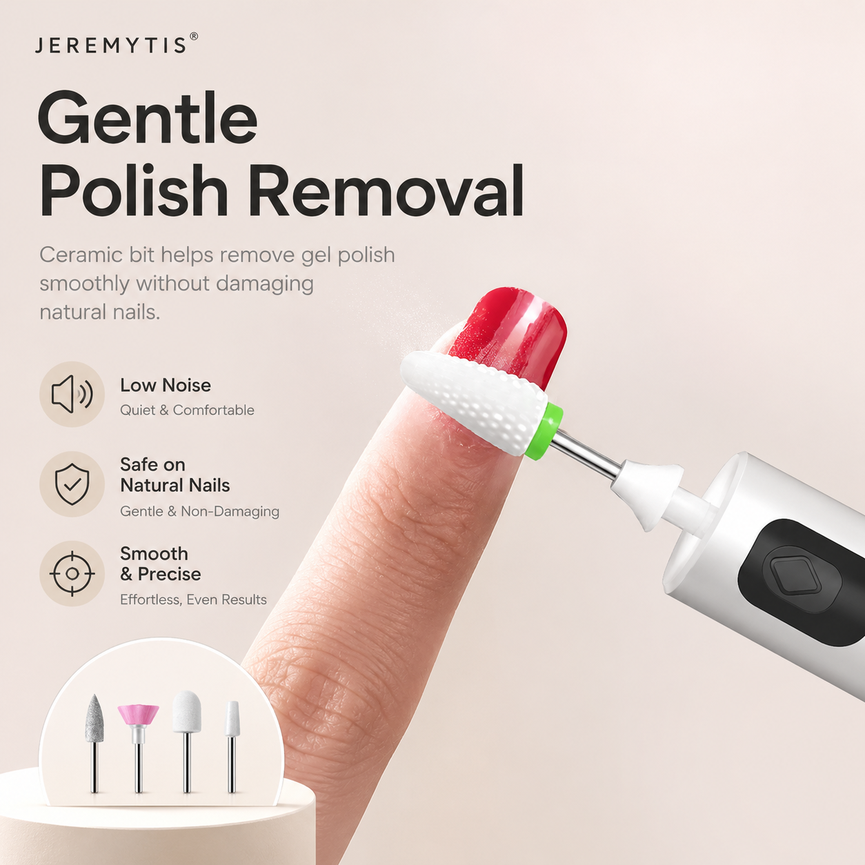 Electric Nail Grinder with LED Light