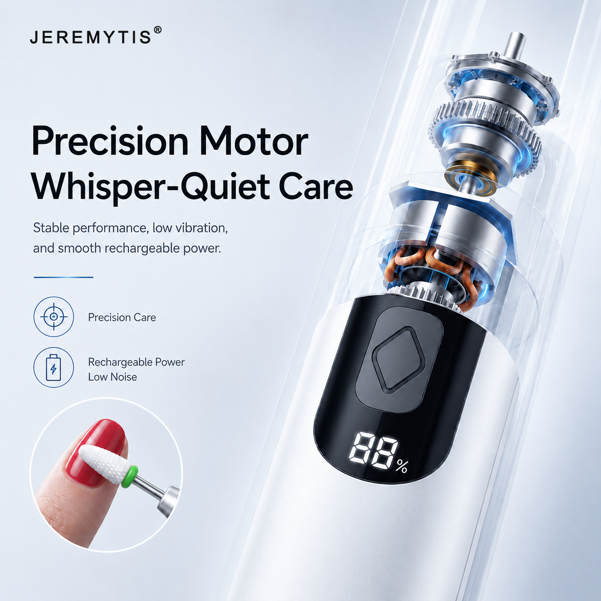 Electric Nail Grinder with LED Light
