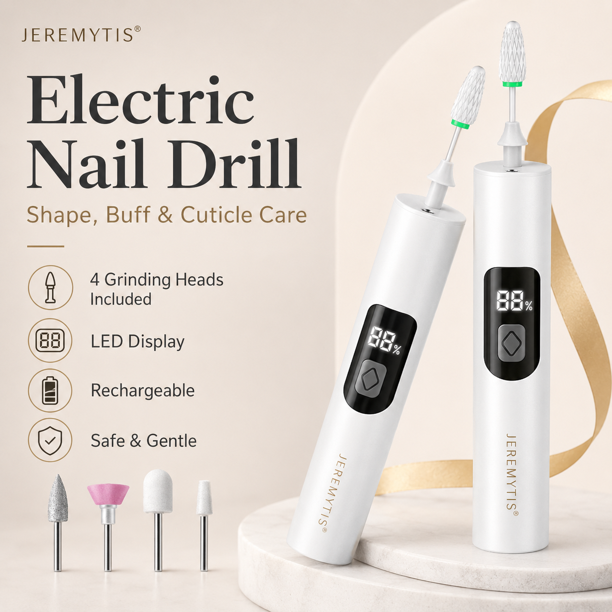 Electric Nail Grinder with LED Light