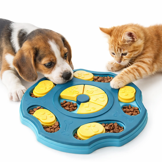 Dog & Cat Puzzle Feeder Toy – Interactive Slow Feeding Game