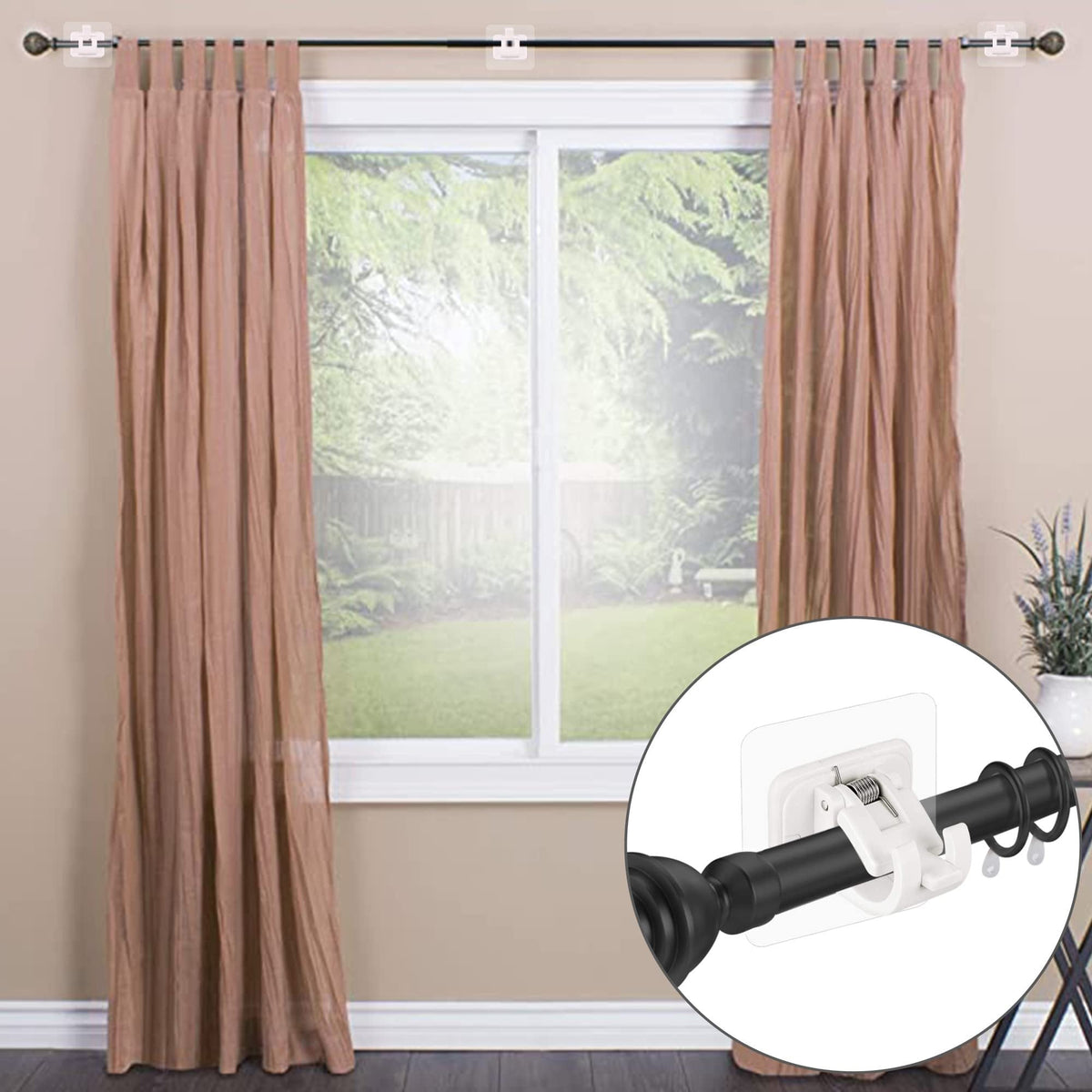 🔥 No-Drill Curtain Brackets — Hold Up to 13 lbs! 💪