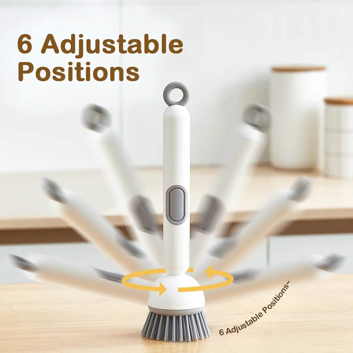 🔥BUY 1 GET 1 FREE🔥🥣Kitchen Essentials🍽️6-in-1 Dish Brush with Detergent Dispenser 360° Rotating Scrubber