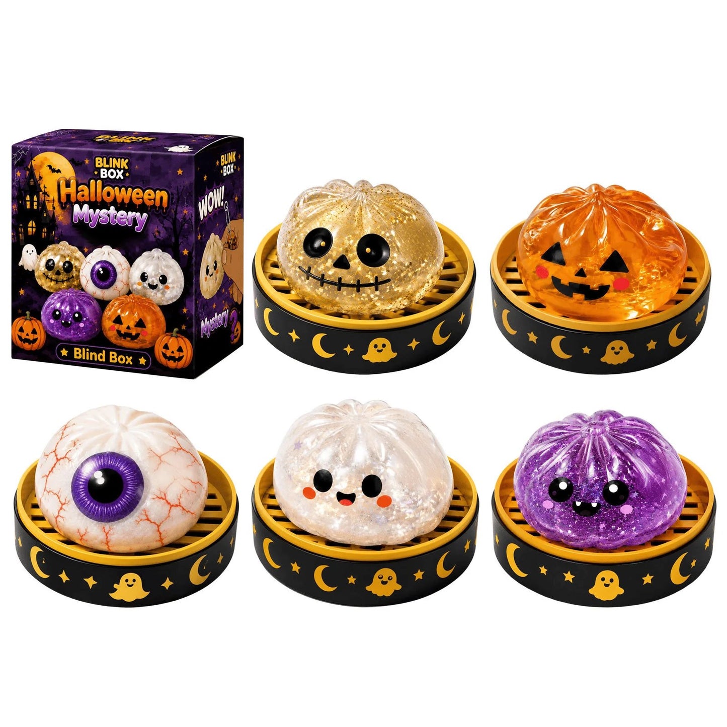⚡Hot Sales 49% OFF🔥Cute Halloween Scary Ghost Maruko Squeeze Toy Set