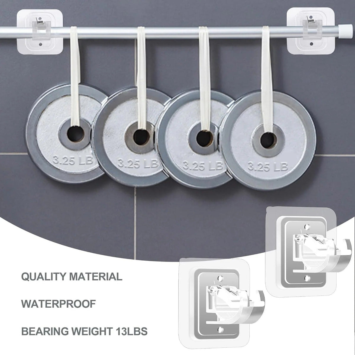 🔥 No-Drill Curtain Brackets — Hold Up to 13 lbs! 💪