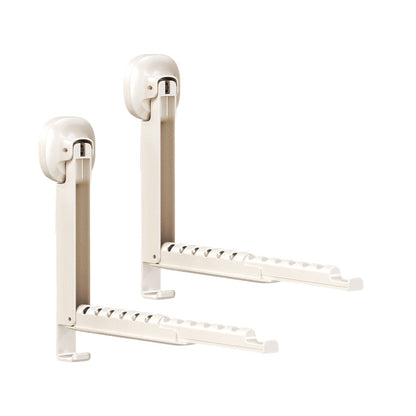 Suction-Cup Telescoping Folding Clothes Rack