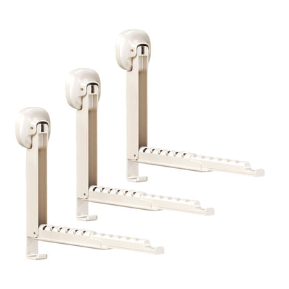 Suction-Cup Telescoping Folding Clothes Rack